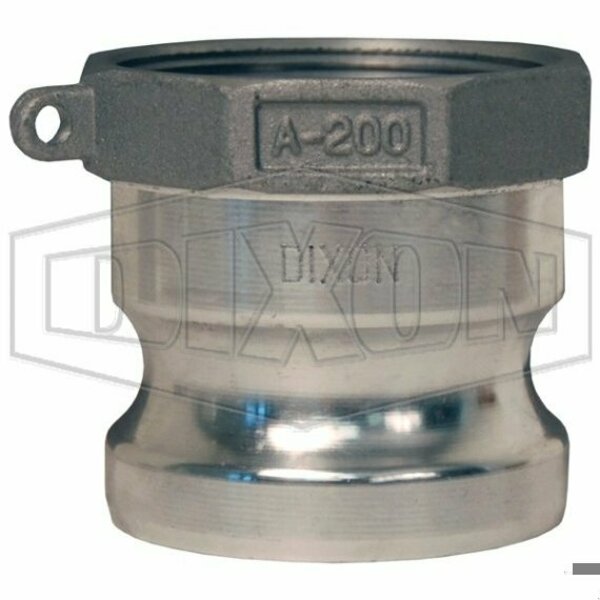 Dixon Global Type A Cam and Groove Adapter, 2-1/2 in, Male Adapter x FNPT, Aluminum, Domestic G250-A-AL